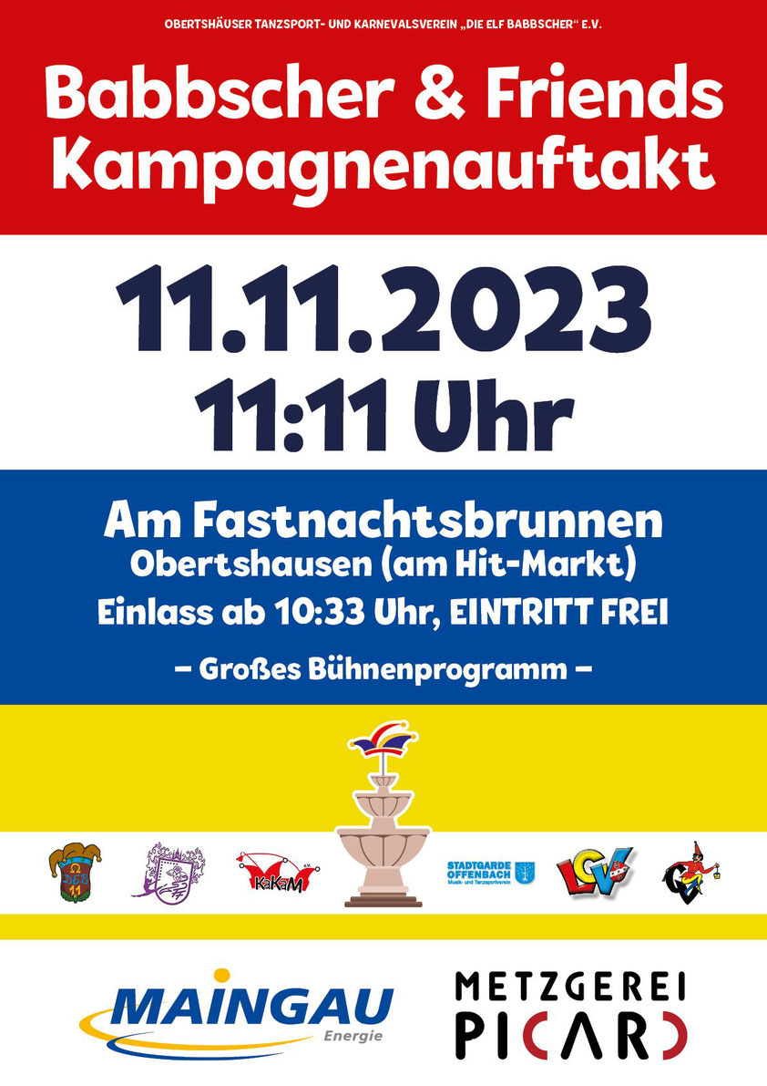 Plakat zum 11.11.23